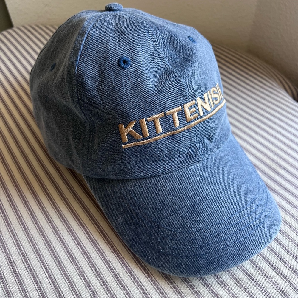 Denim chambray Kittenish baseball cap